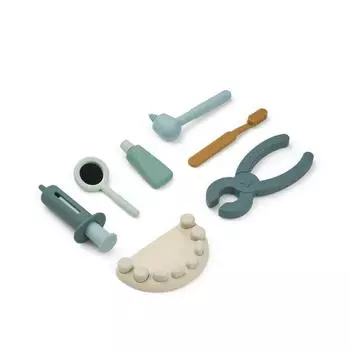 Игрушечный набор стоматолога LIEWOOD "Frank", мульти микс с голубым