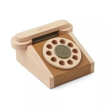 Игрушечный телефон LIEWOOD, мульти микс с золотой карамелью