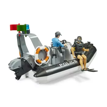Лодка полицейская Bruder с водолазом и полицейским