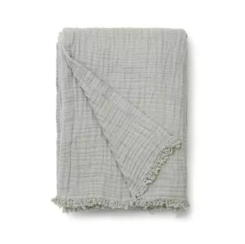 Муслиновый плед LIEWOOD, серо-голубой