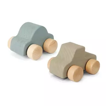 Набор деревянных машинок nuuroo "Theo", 2 шт, серый микс