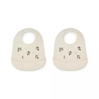 Набор детских нагрудников LIEWOOD "Персики", 2 шт, песочный микс