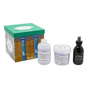 Набор для разглаживания непослушных волос Davines "Love smoothing", шампунь, кондиционер