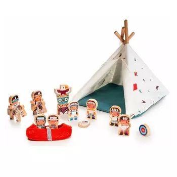 Набор игровой Lilliputiens "Вигвам и индейцы"