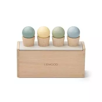 Набор мороженого на подставке LIEWOOD, мульти микс с голубым