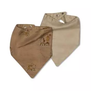 Набор муслиновых нагрудников nuuroo "Villads Carnival Train", 2 шт, карнавальный поезд