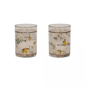 Набор стаканчиков Konges Slojd "Glitter Lemon", 2 шт, кремовый