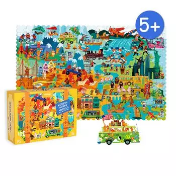 Пазл вокруг света Mideer "Современная Северная Америка"