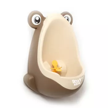 Писсуар для мальчиков ROXY-KIDS "Лягушка с прицелом", бежево-коричневый