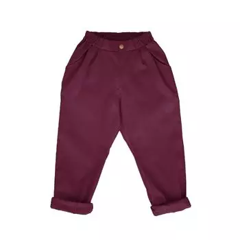 Плащевые брюки-бананы ko-ko-ko, бордовые