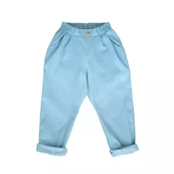 Плащевые брюки-бананы ko-ko-ko, голубые