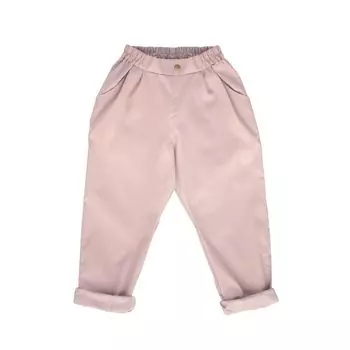 Плащевые брюки-бананы ko-ko-ko, нежно-розовые