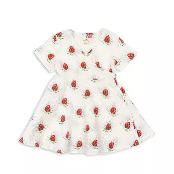 Платье Konges Slojd "Elin Vita Rosa", цветущая роза