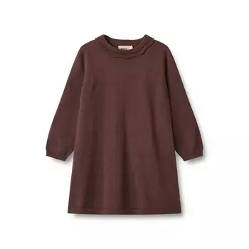 Платье вязаное Wheat "Nannie Eggplant", баклажановое