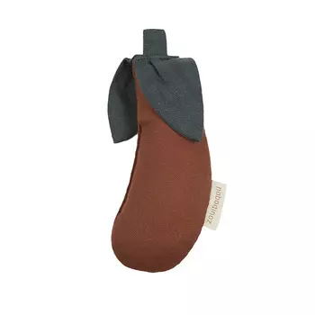 Погремушка из льна Nobodinoz "Баклажан", коричневый