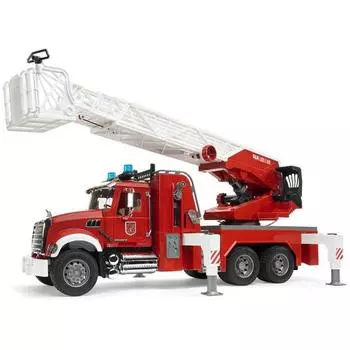 Пожарная машина Bruder "MACK" с выдвижной лестницей и помпой