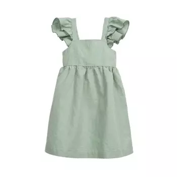 Сарафан с добавлением льна Play Up "Woven Madalena", лавровый лист