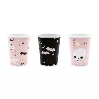 Стаканы Party Deco "Розовый Хэллоуин", 6 шт