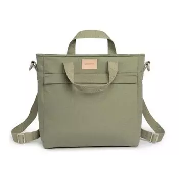 Сумка-рюкзак Nobodinoz "On The Go Olive", оливковая, водонепроницаемый, 32 x 32 см