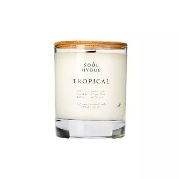 Свеча Soul Hygge "Tropical" с деревянным фитилём , 225 мл