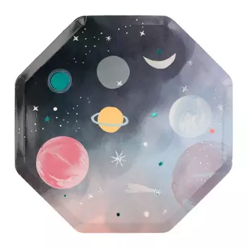Тарелки Meri Meri "Космос", большие, 8 шт