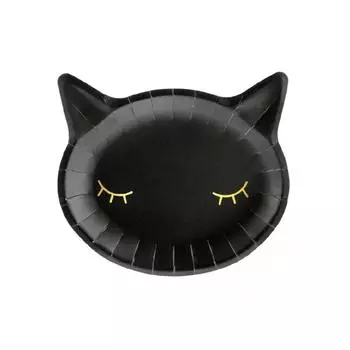 Тарелки Party Deco "Черная кошка", 6 шт