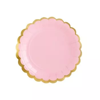 Тарелки Party Deco светло-розовые, 6 шт