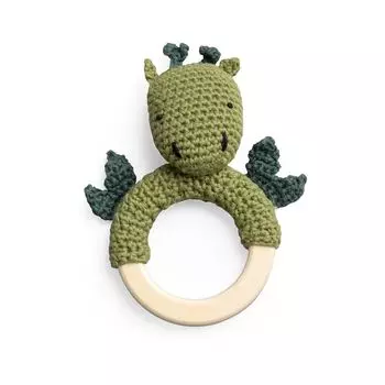 Вязаная погремушка на кольце Sebra "Дракон"