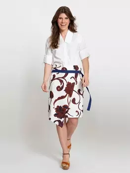 Выкройка: Асимметричная юбка с запахом