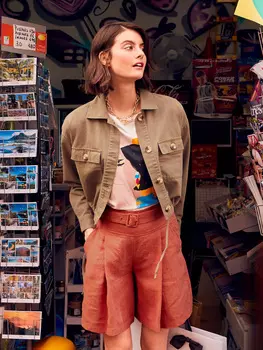 Выкройка: Бермуды на кокетке