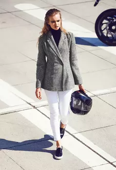 Выкройка: Блейзер с узкими лацканами