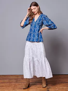 Выкройка: Блузка из денима