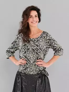 Выкройка: Блузка на широком поясе