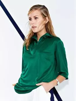 Выкройка: Блузка прямого кроя с воротником на молнии