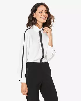 Выкройка: Блузка-рубашка с потайной застёжкой