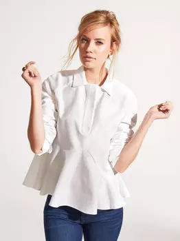 Выкройка: Блузка с асимметричной баской