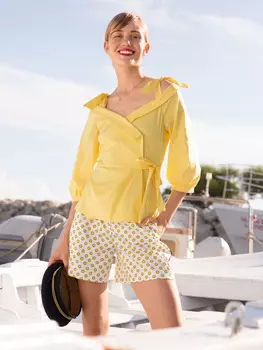 Выкройка: Блузка с асимметричной застежкой