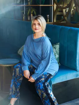 Выкройка: Блузка с асимметричным воротником