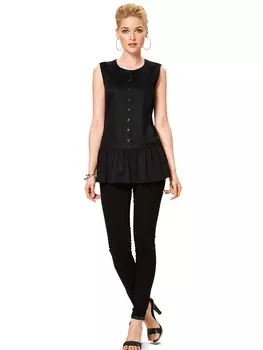 Выкройка: Блузка с баской