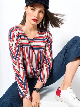 Выкройка: Блузка с цельнокроеными рукавами