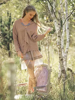 Выкройка: Блузка с глубоким вырезом