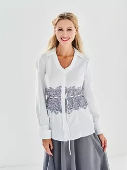 Выкройка: Блузка с кружевной вставкой