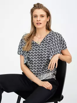 Выкройка: Блузка с макси-воланами