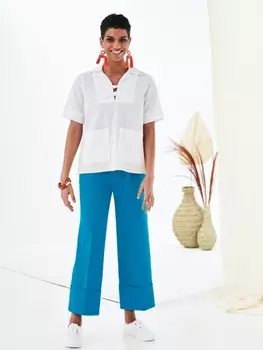 Выкройка: Блузка с накладными карманами