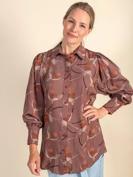 Выкройка: Блузка с объемными рукавами