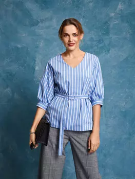 Выкройка: Блузка с объемными рукавами