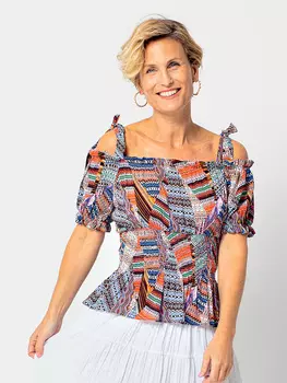 Выкройка: Блузка с открытыми плечами