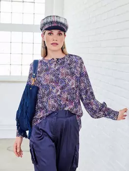 Выкройка: Блузка с присборенными рукавами реглан