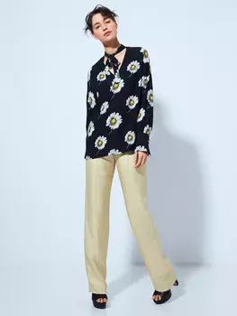 Выкройка: Блузка с приспущенными проймами