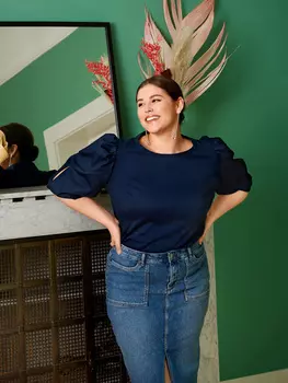 Выкройка: Блузка с пышными рукавами